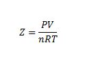 compressibility factor z  for ideal gas law