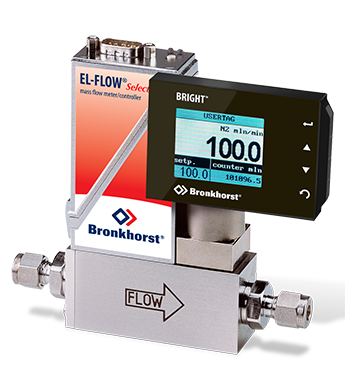 Bronkhorst SEZ-106F High-Tech EL-FLOW Digital Mass Flow Controller; 50 ln/min N2 